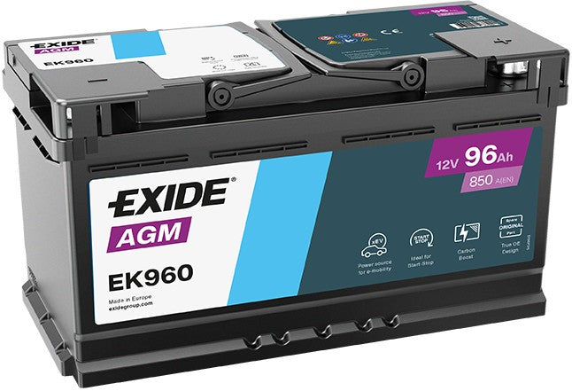EXIDE AGM 96AH 850A R+