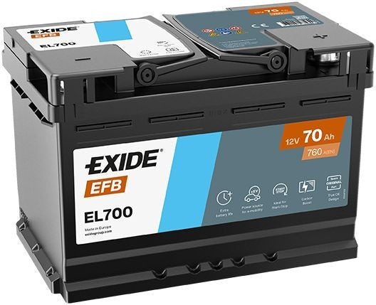 EXIDE EFB 70AH 760A R+