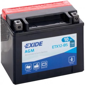EXIDE BIKE AGM ETX12-BS 10AH 150A 12V L+