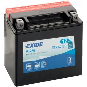 EXIDE BIKE AGM ETX14-BS 12AH 200A 12V L+
