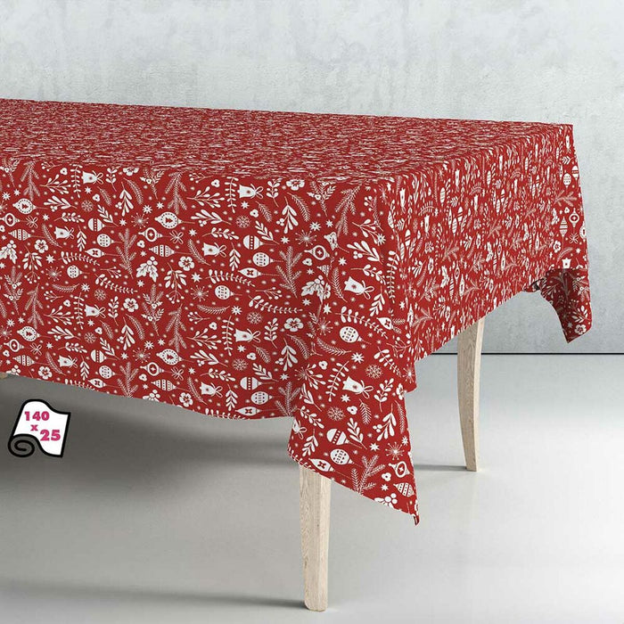Руло покривка Exma Мушама Червен Коледа 140 cm x 25 m