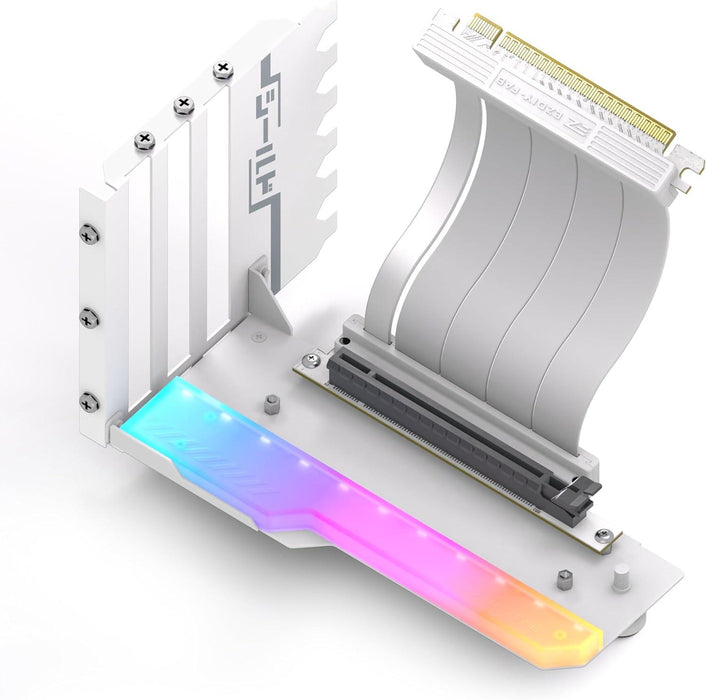 НЕАКТИВЕН - Брекет за вертикален монтаж на GPU EZDIY-FAB RGB PCIe 4.0 Riser Cable 90&deg;
