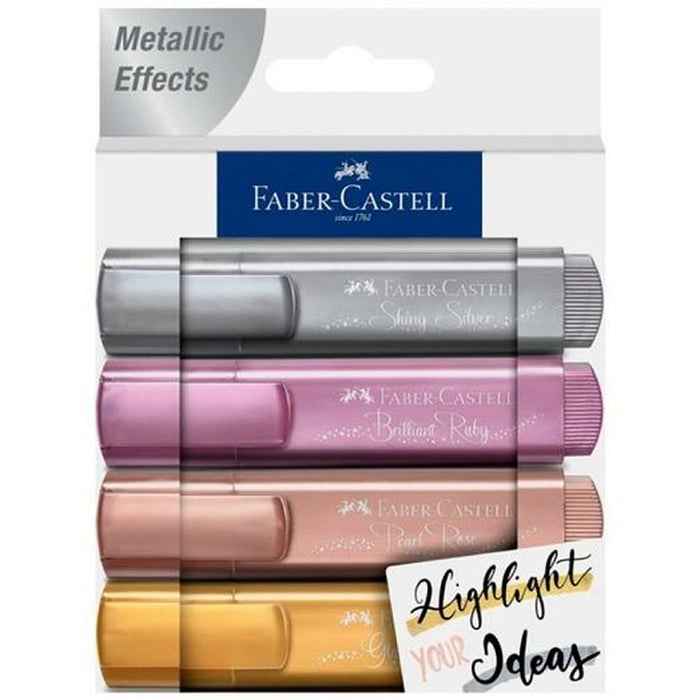 Комплект Флуоресцентни Маркери Faber-Castell TEXTLINER 4 Части (5 броя)