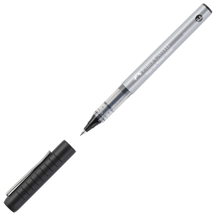 Ролер Faber-Castell Free Ink - 0.5 mm, черен