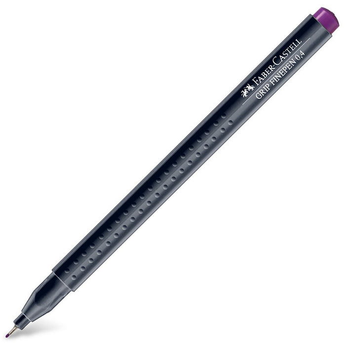 Тънкописец Faber-Castell Grip - Лилав, 0.4 mm