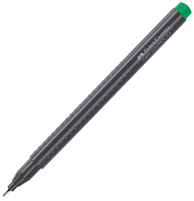 Тънкописец Faber-Castell Grip - Смарагдово зелен, 0.4 mm