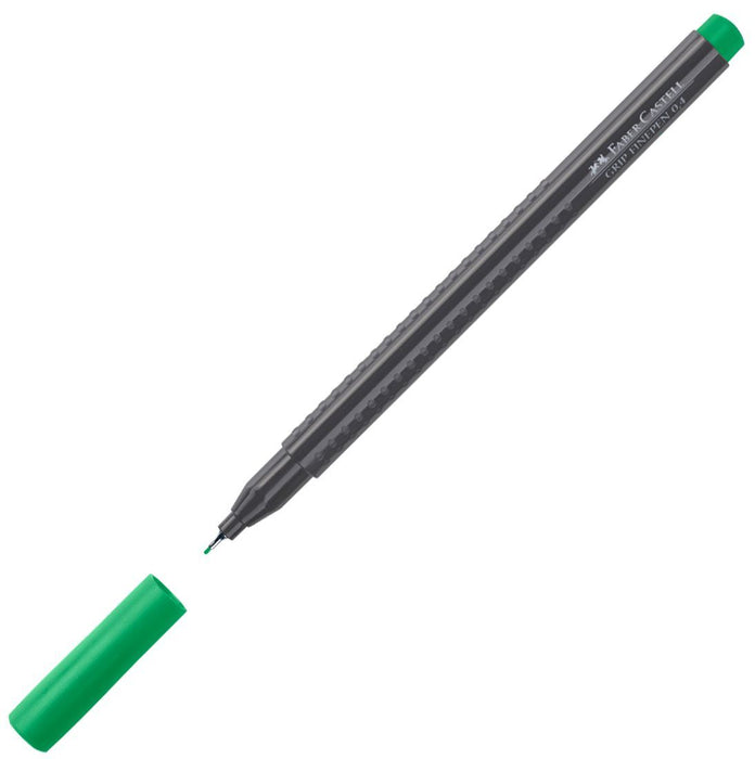 Тънкописец Faber-Castell Grip - Смарагдово зелен, 0.4 mm