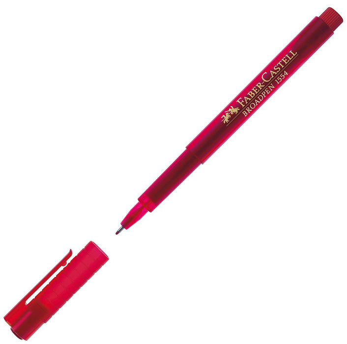 Тънкописец Faber-Castell 1554 - Червен, 0.8 mm