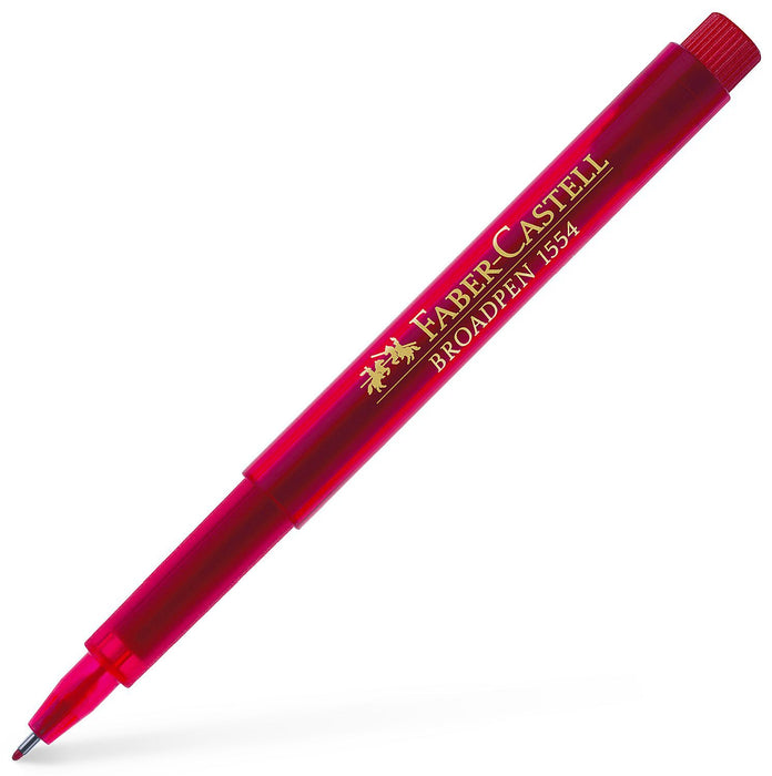 Тънкописец Faber-Castell 1554 - Червен, 0.8 mm