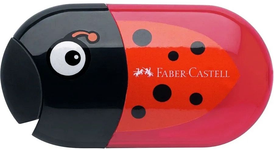 Двойна острилка Faber-Castell - Калинка, с резервоар и гума