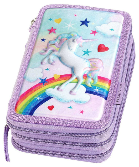 Ученически несесер Faber-Castell Unicorn - 3 ципа