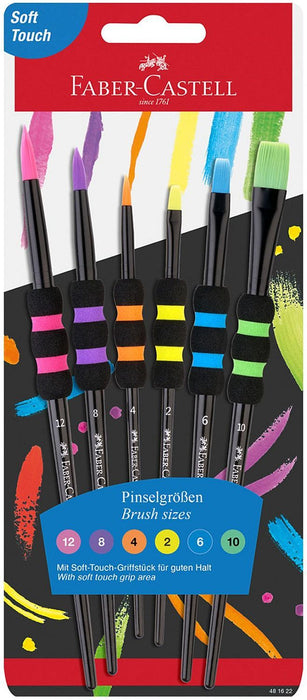 Комплект четки за рисуване Faber-Castell Black Edition - 6 броя