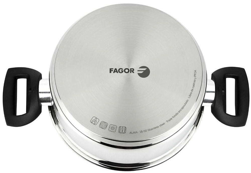 Касерола Fagor - Alaia, 2.5 L, инокс