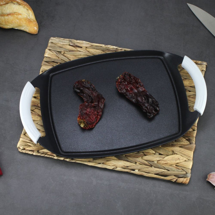 Грил плоча Fagor - Fundigrill, 26 х 20 х 3.7 cm, черна