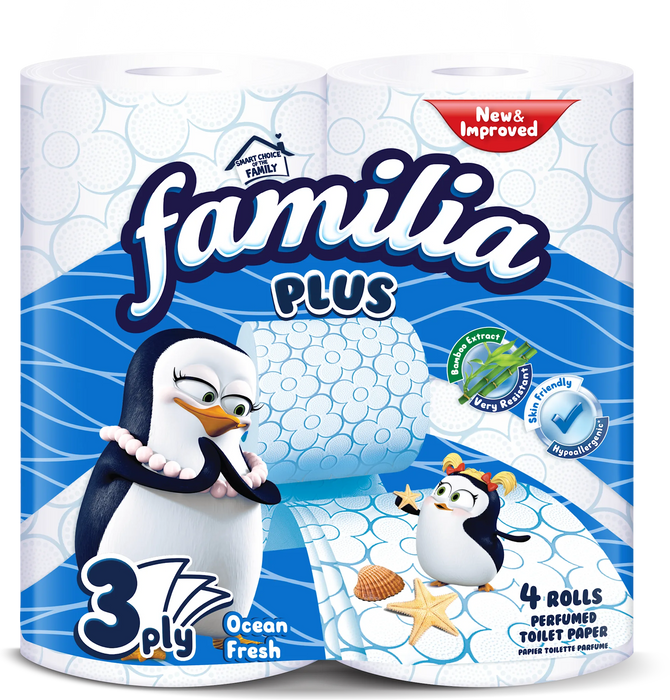 Ароматизирана тоалетна хартия Ocean Fresh, 4 бр