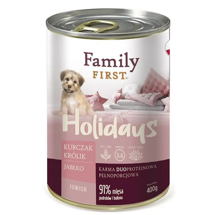 FAMILY FIRST Holidays Junior Пиле заек ябълка - Мокра храна