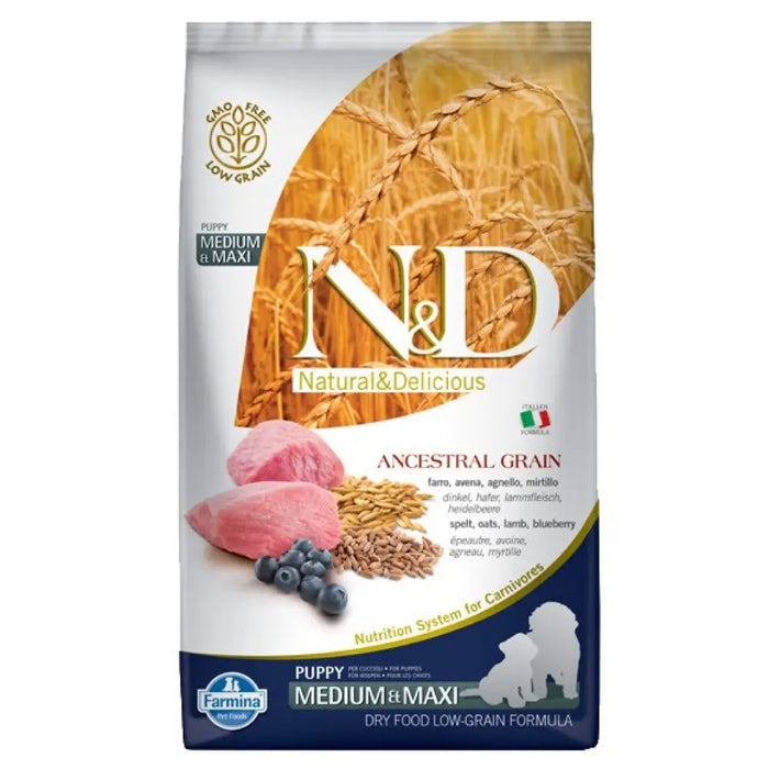 FARMINA N&D Ancestral Grain Puppy Medium&Maxi Lamb - суха