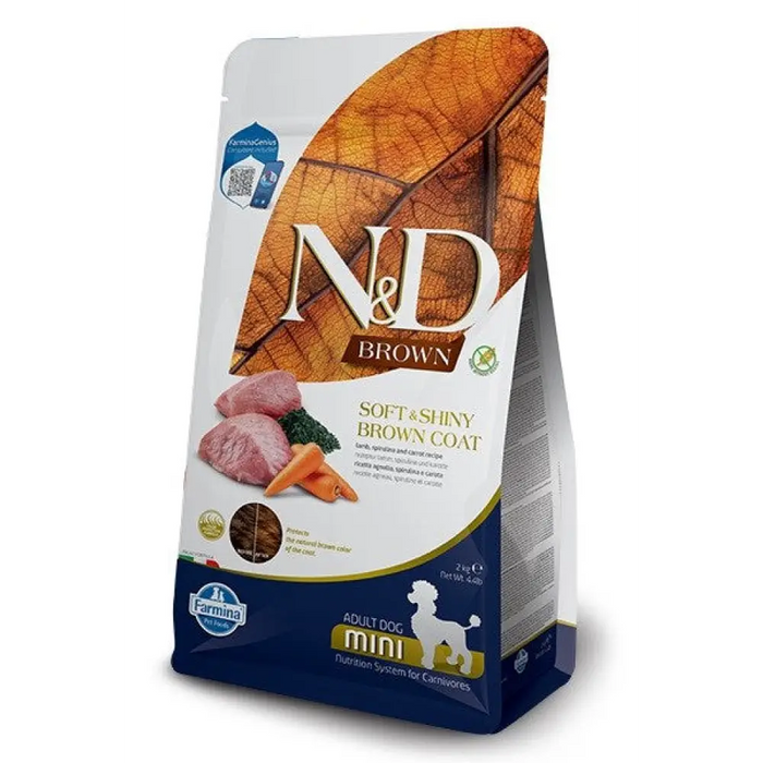 FARMINA N&D Brown Dog Lamb Spirulina&Carrot Adult Mini
