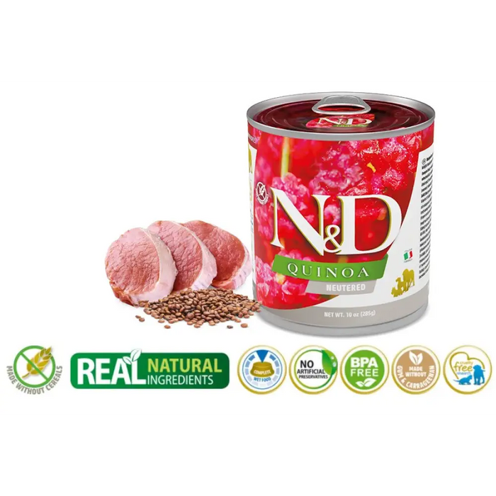 FARMINA N&D Dog Quinoa Pork Neutered - мокра храна
