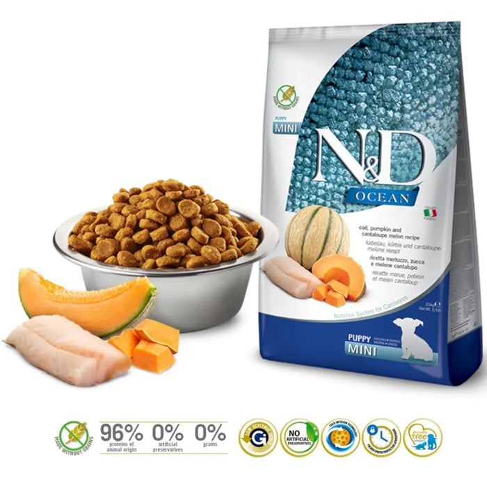 FARMINA N&D Ocean Dog Cod Pumpkin & Cantaloupe Melon Puppy