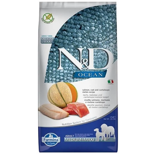 FARMINA N&D Ocean Dog Salmon Cod Cantaloupe Melon Adult