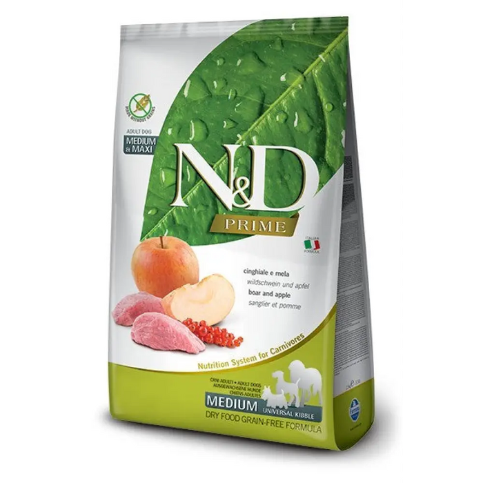 FARMINA N&D PRIME DOG WILD BOAR AND APPLE ADULT MEDIUM &