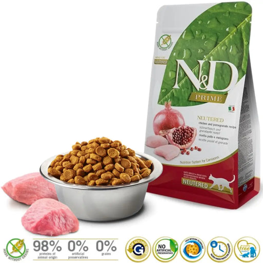 FARMINA N&D Prime Neutered Chicken&Pomegranate Adult - суха