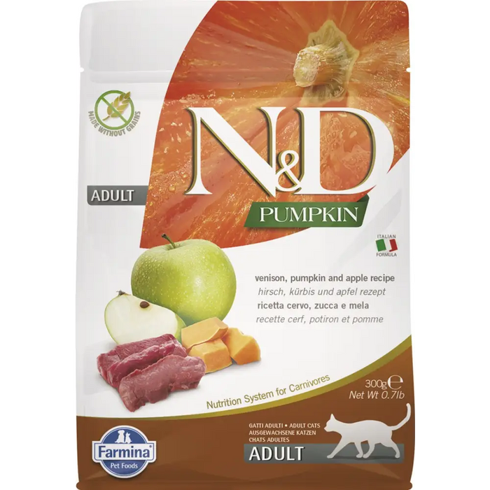 FARMINA N&D Pumpkin Cat Venison and Apple Adult - суха
