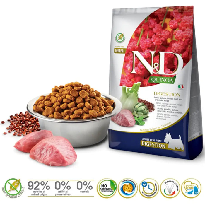 FARMINA N&D N&D Quinoa Digestion Lamb Mini Adult - суха