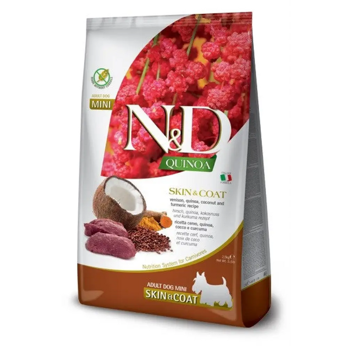 FARMINA N&D Quinoa Dog Skin&Coat Venison Coconut Adult Mini