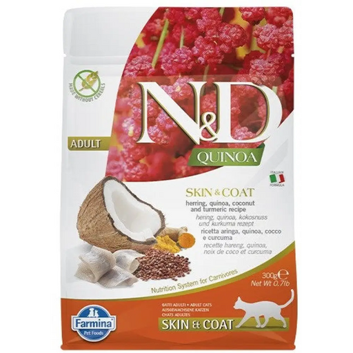 FARMINA N&D Quinoa Skin&Coat Cat Herring and Coconut Adult