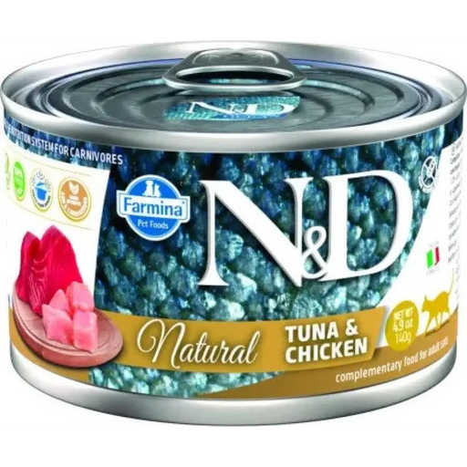 FARMINA N&D Cat Natural Tuna&Chicken - мокра храна за котки