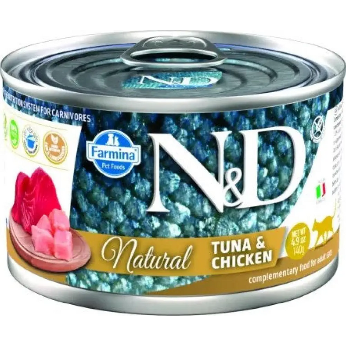 FARMINA N&D Cat Natural Tuna&Chicken - мокра храна за котки