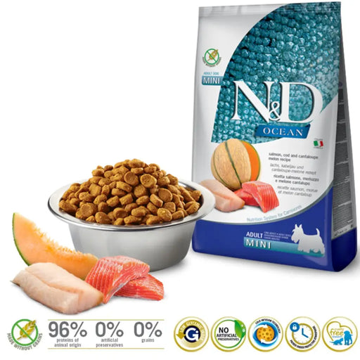 FARMINA N&D Ocean Dog Salmon Cod Cantaloupe Melon Adult