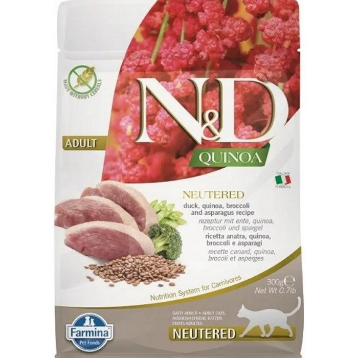 FARMINA N&D Quinoa Cat Duck Broccoli Asparagus Neutered