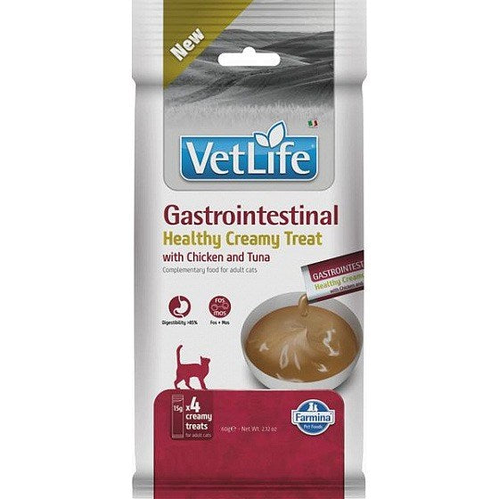 FARMINA VET LIFE Котешка стомашно-чревна кремообразна храна с пилешко и риба тон 60 гр.