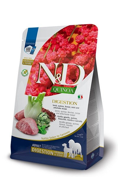 FARMINA N&D Quinoa Digestion Adult Medium Maxi Lamb суха храна за кучета - 7 кг.