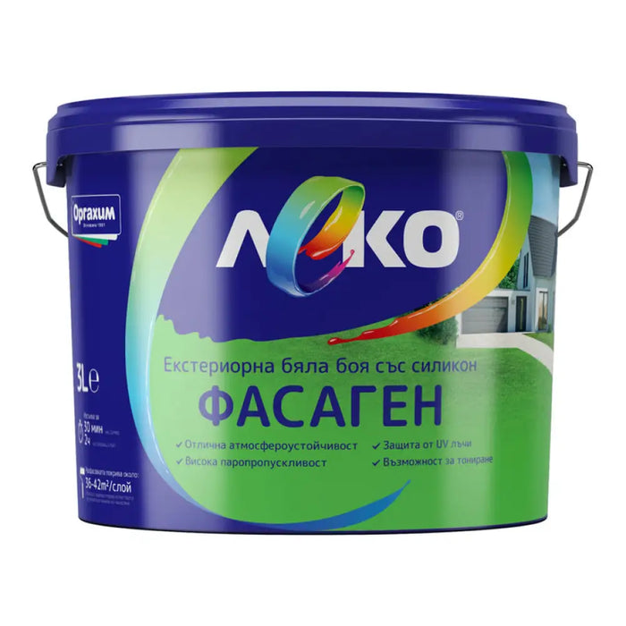 ФАСАГЕН УЛТРА БЯЛ ЦВЯТ 3 L LEKO