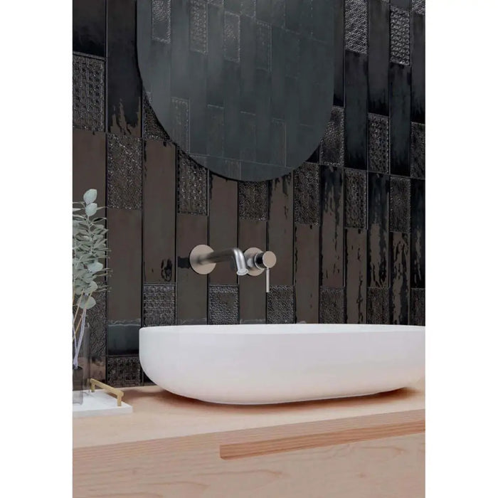 ФАЯНС PRISSMACER RAIN NERO 7.5X30 CM