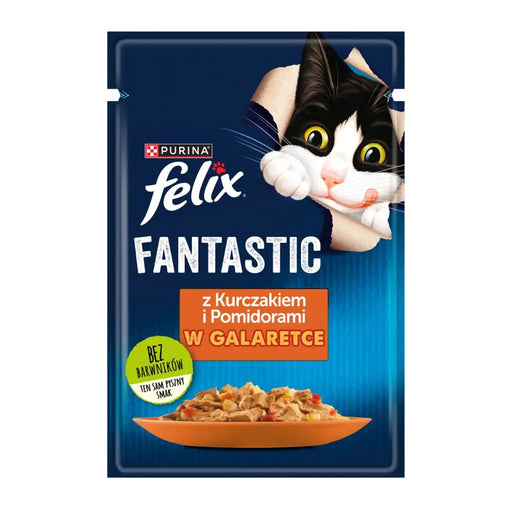 Felix Fanstastic Chicken Tomato - Мокра храна за котки - 85