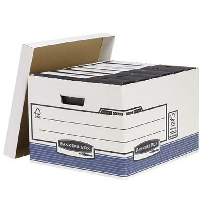 Кутия за Файлове Fellowes    Син Бял 10 броя (29,4 x 38,7 x 44,5 cm)