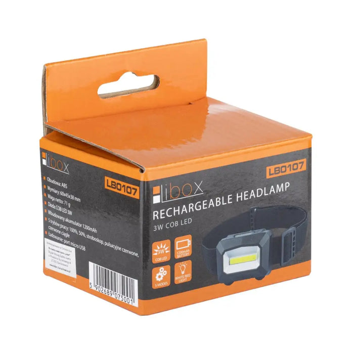 Фенер Libox LB0107 Черен Фенер за глава LED
