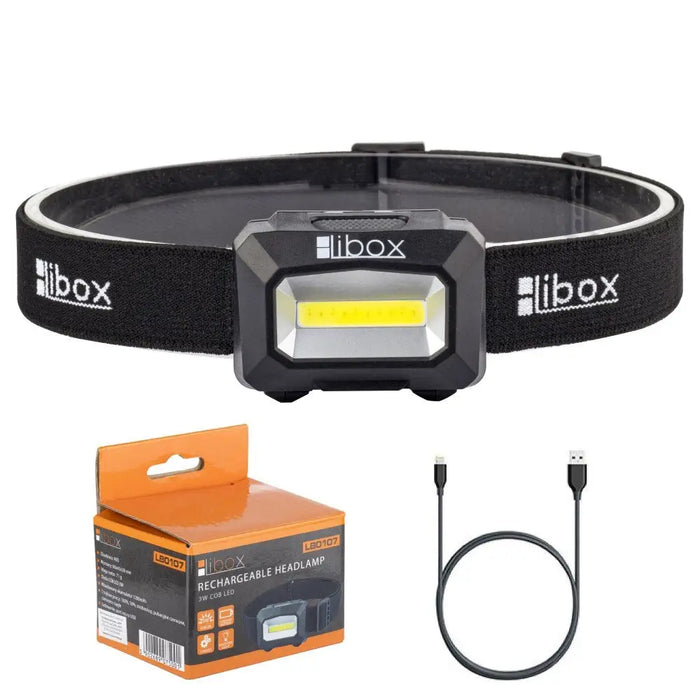 Фенер Libox LB0107 Черен Фенер за глава LED