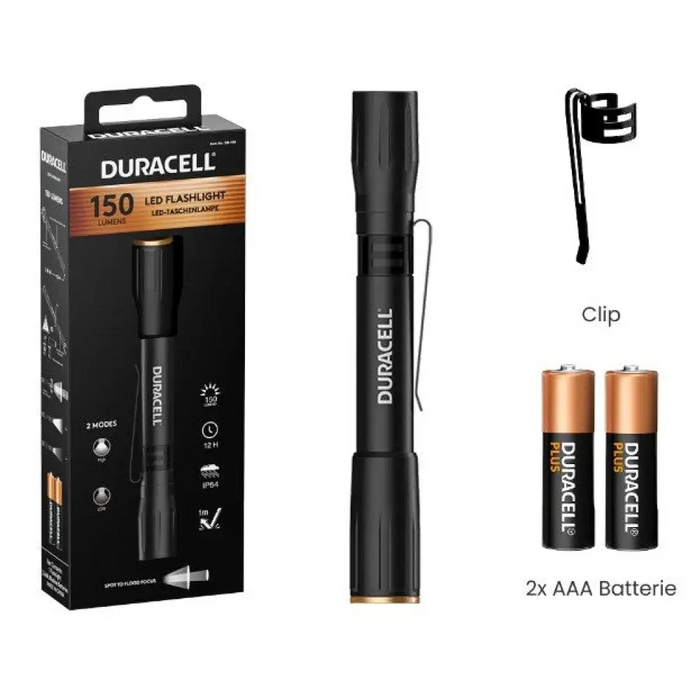 Фенерче Duracell DF150 черно