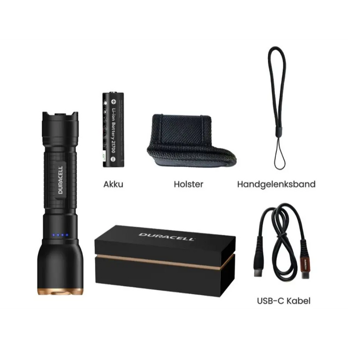 Фенерче Duracell DF1500R в подаръчна кутия черно