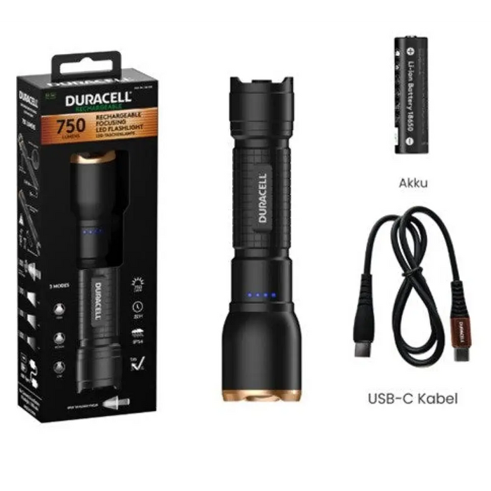 Фенерче Duracell DF750R черно