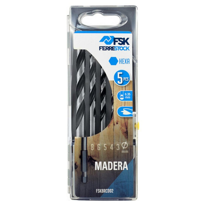 Бормашина Ferrestock 3 / 4 / 5 / 6 / 8 mm Дървен Шестоъгълен
