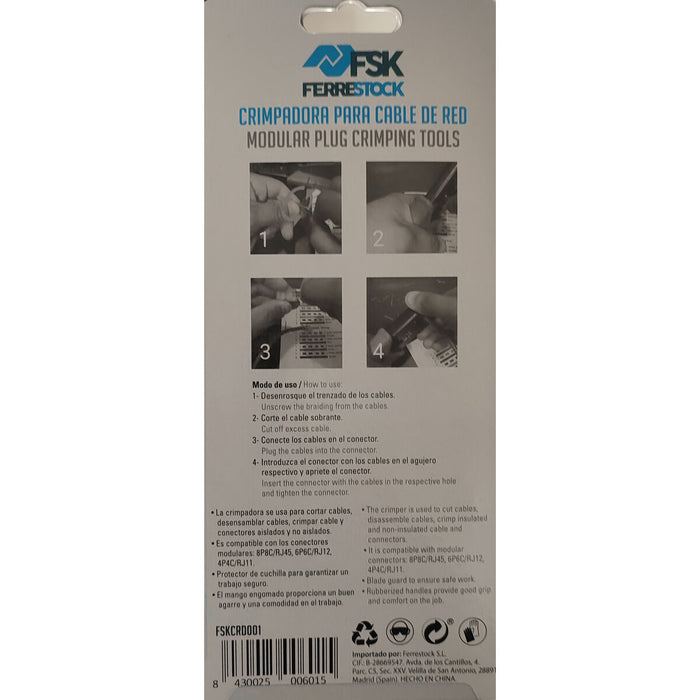 Клещи Ferrestock  RJ45 / RJ11 Клещи за Кабели