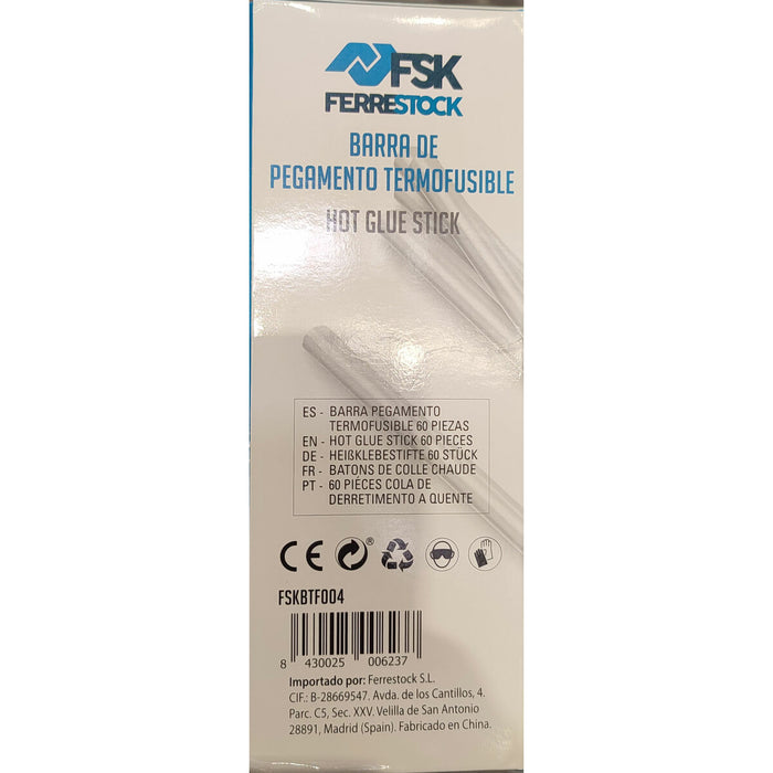 Топящи се лепилни пръчки Ferrestock Прозрачен Ø 11 cm (60 броя)