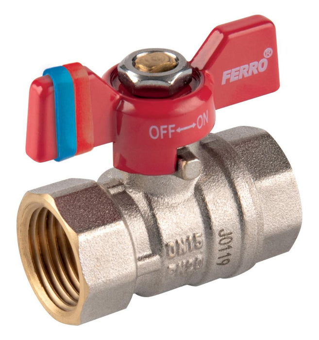 КРАН СФЕРИЧЕН ПЕПЕРУДА FERRO 3/4'' ЖЖ